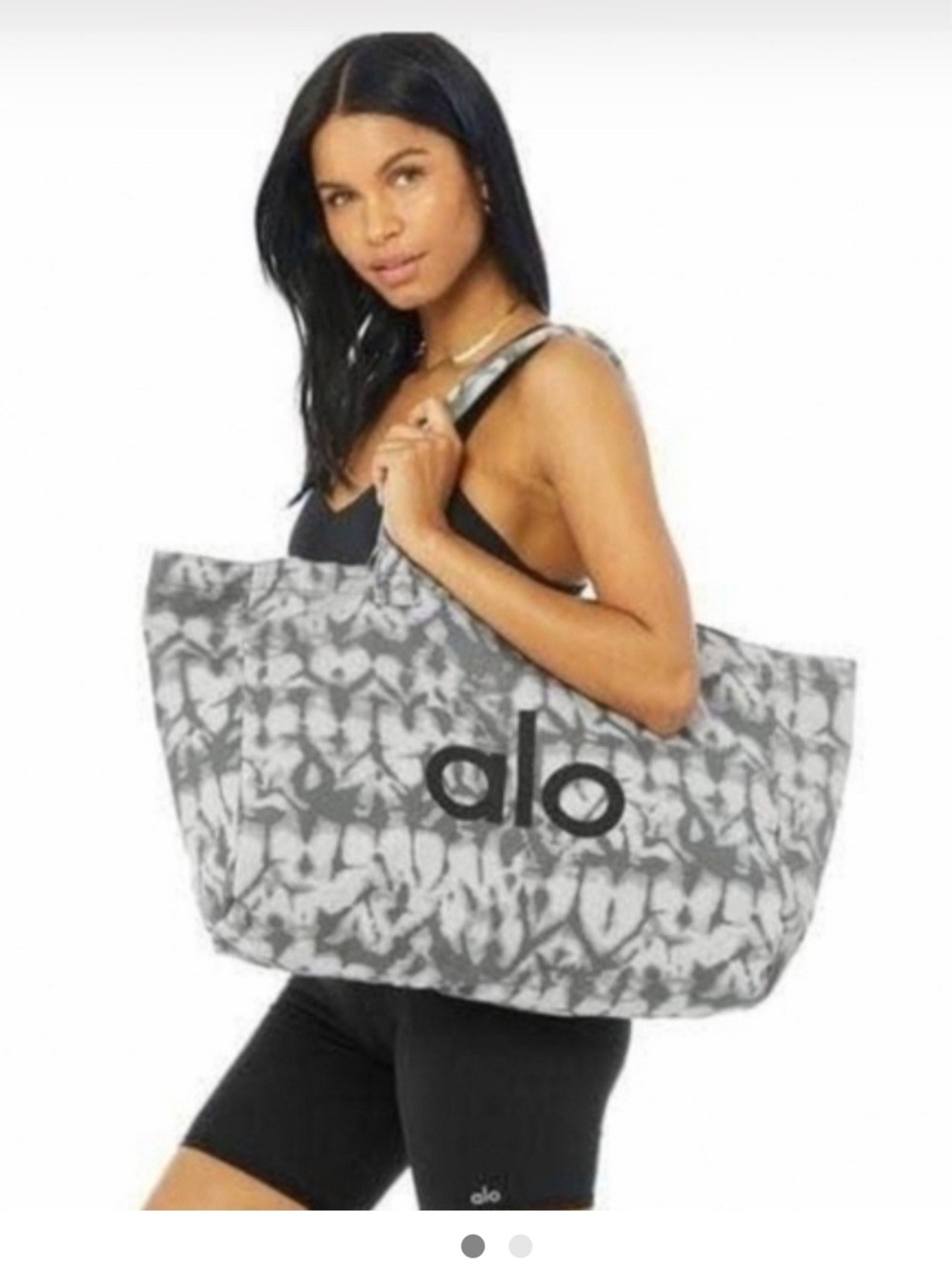 ALO Yoga Grey Tie-Dye Oversized Tote